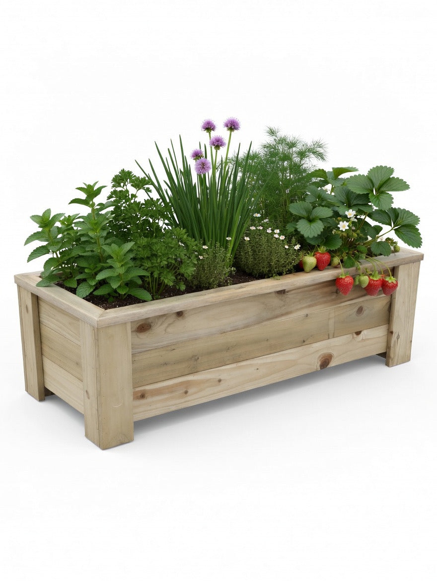 114cm Long herb and flower planter