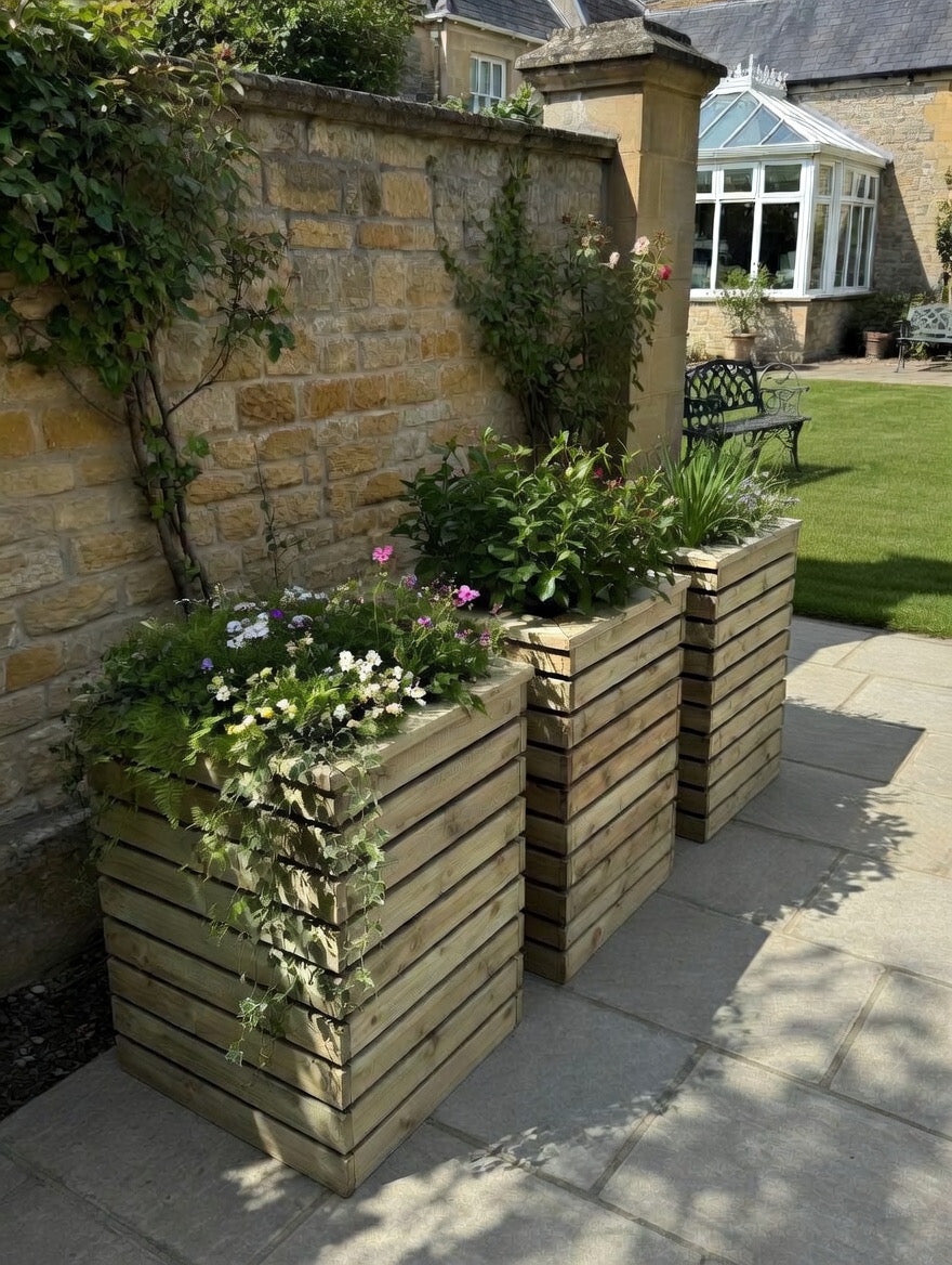 Slat Timber planter