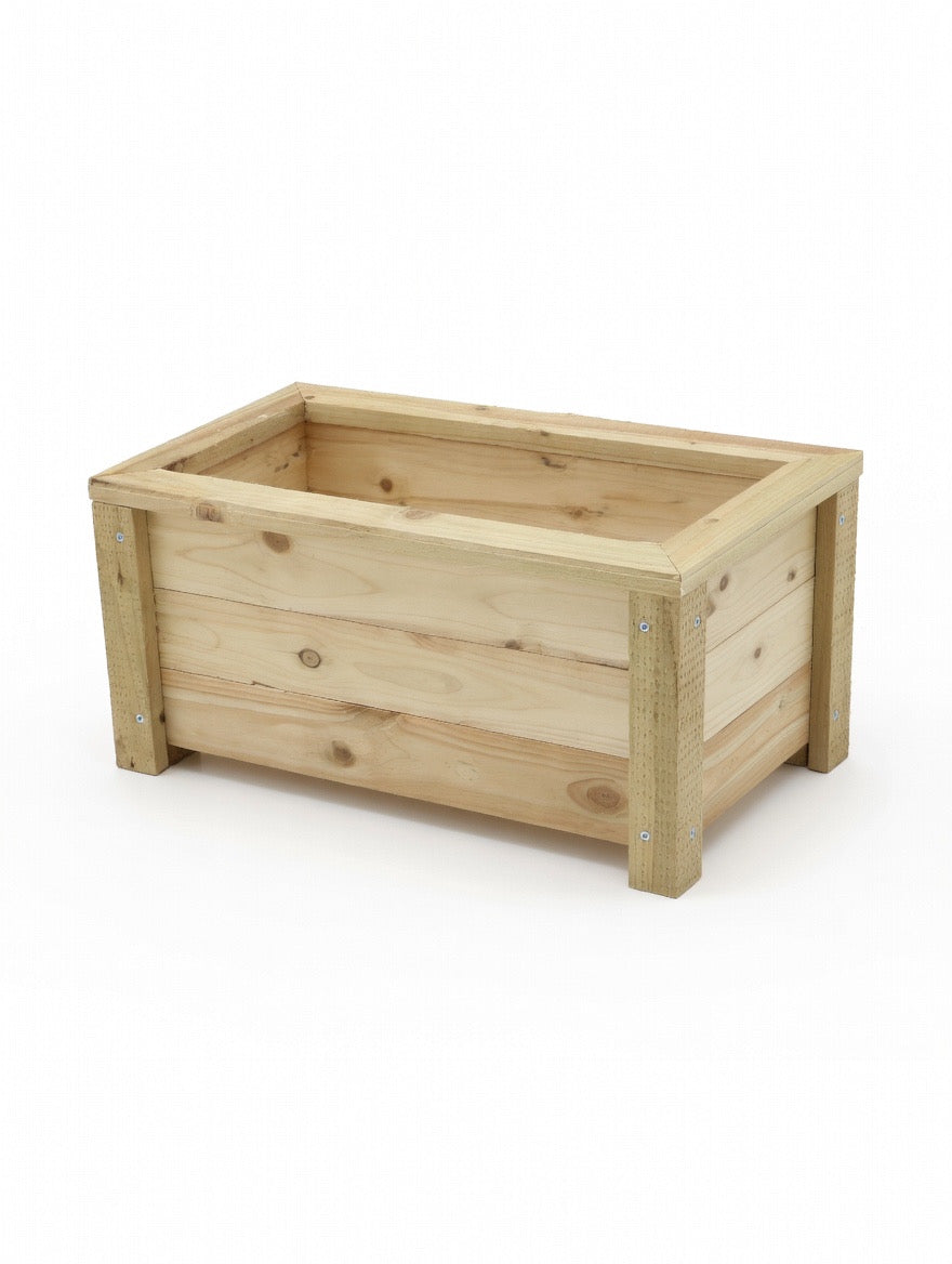 Timber rectangular planter