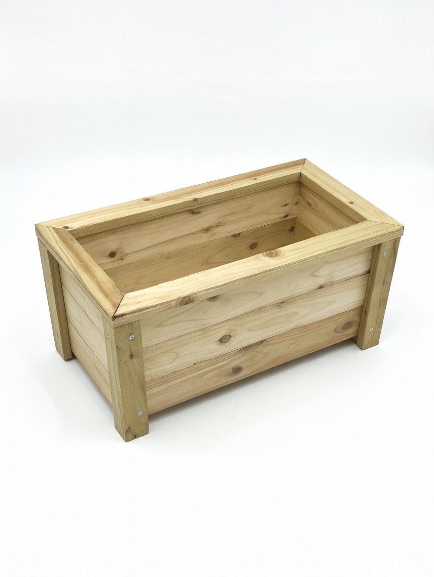 Timber rectangular planter
